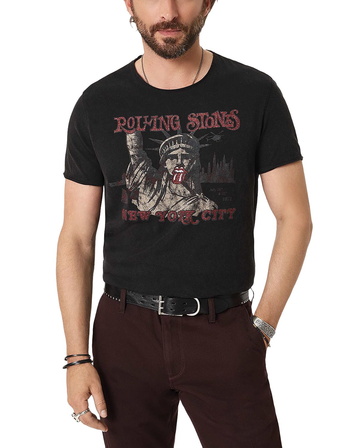 John Varvatos Raw Edge Rolling Stones Liberty Graphic T-Shirt