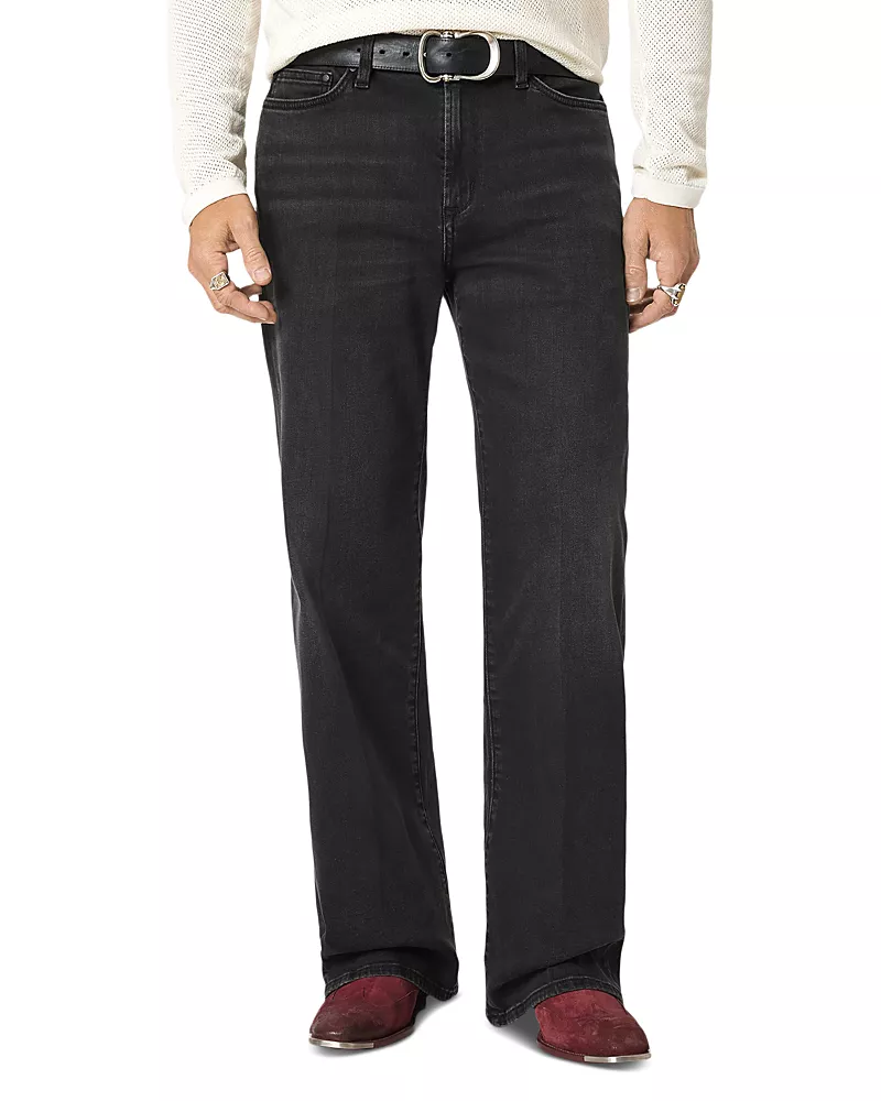 John Varvatos Silas Straight Fit 33 Jeans in Black
