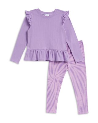 Girls' Clematis Top & Tie Dyed Leggings Set - Little Kid
