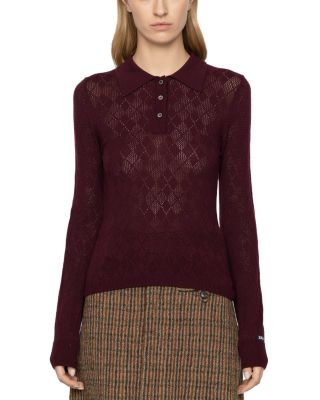 Jane Argyle Polo Merino Wool Sweater
