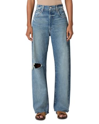Arellia Skimmer High Rise Barrel Jeans in Terazzo Destructed