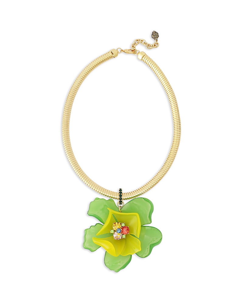Kurt Geiger London Floral Statement Pendant Necklace, 16