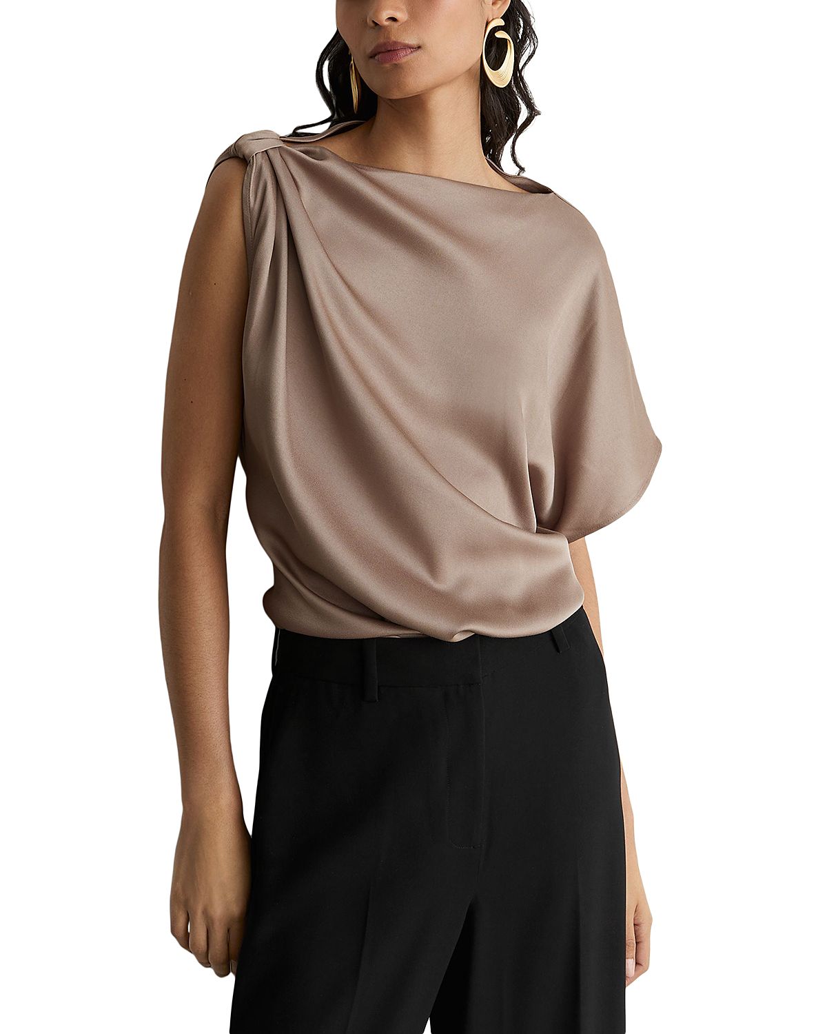 Reiss Kezia Asymmetric Draped Top