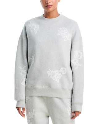 Havenleigh Cotton Blend Lace Trim Sweatshirt