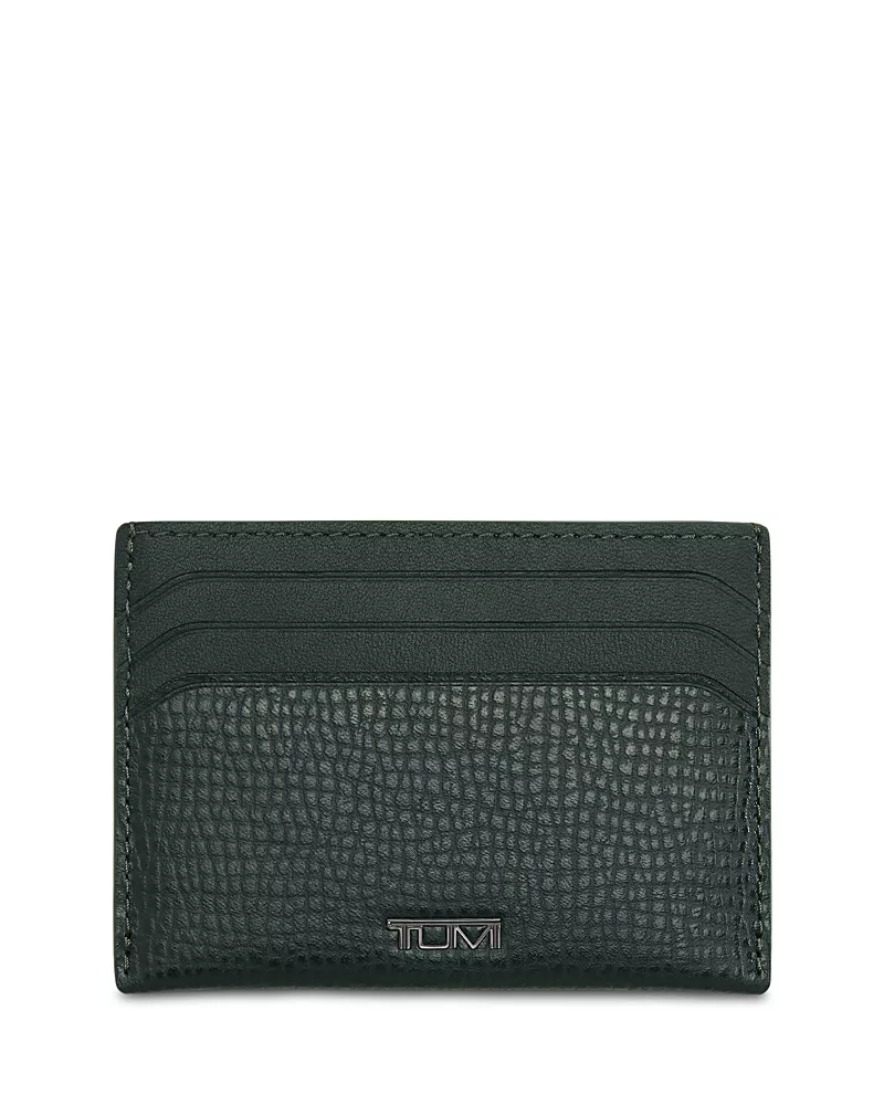 Tumi Textured Leather 6 Credit Card Slim Card Case