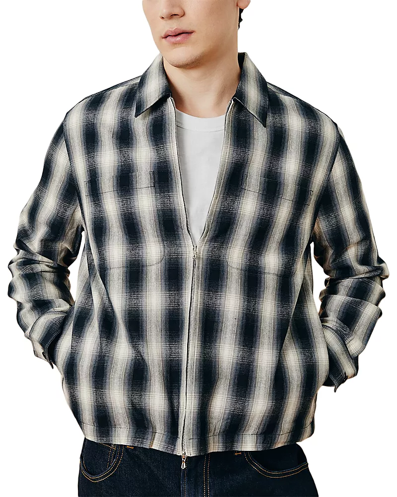 Corridor Zocalo Flannel Blur Zip Cotton Jacket