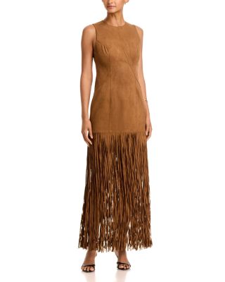 Seamed Fringe Mini Dress