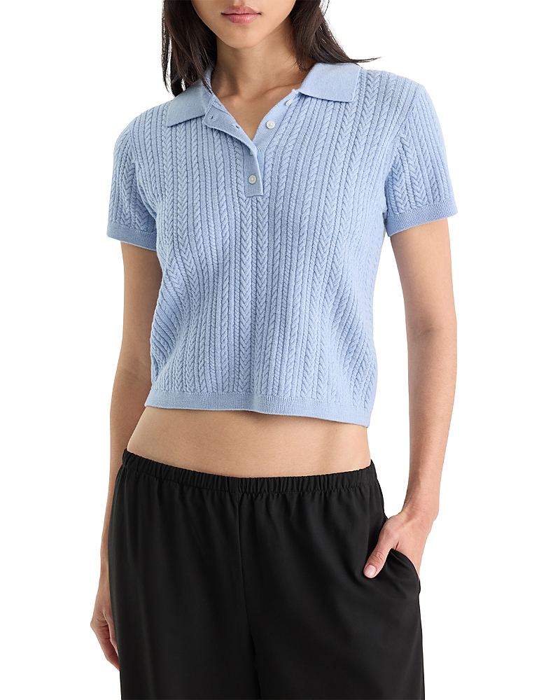 Good American The Micro Wool Cable Polo