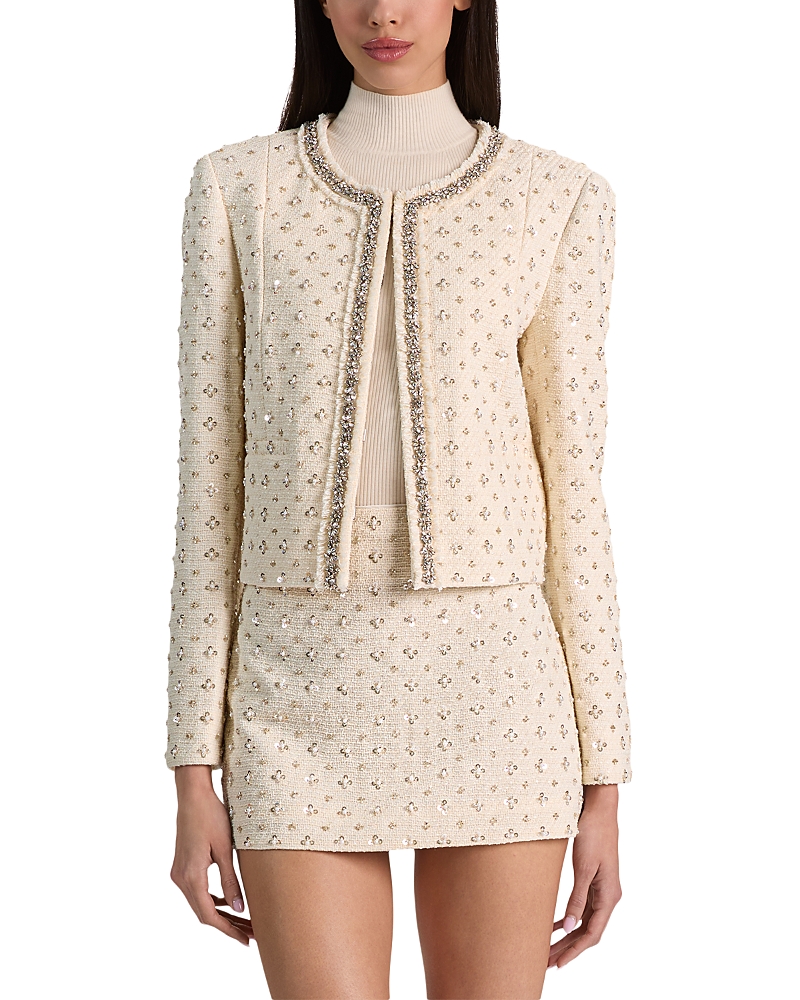 Alice And Olivia Thomasina Cropped Embellished Jacket