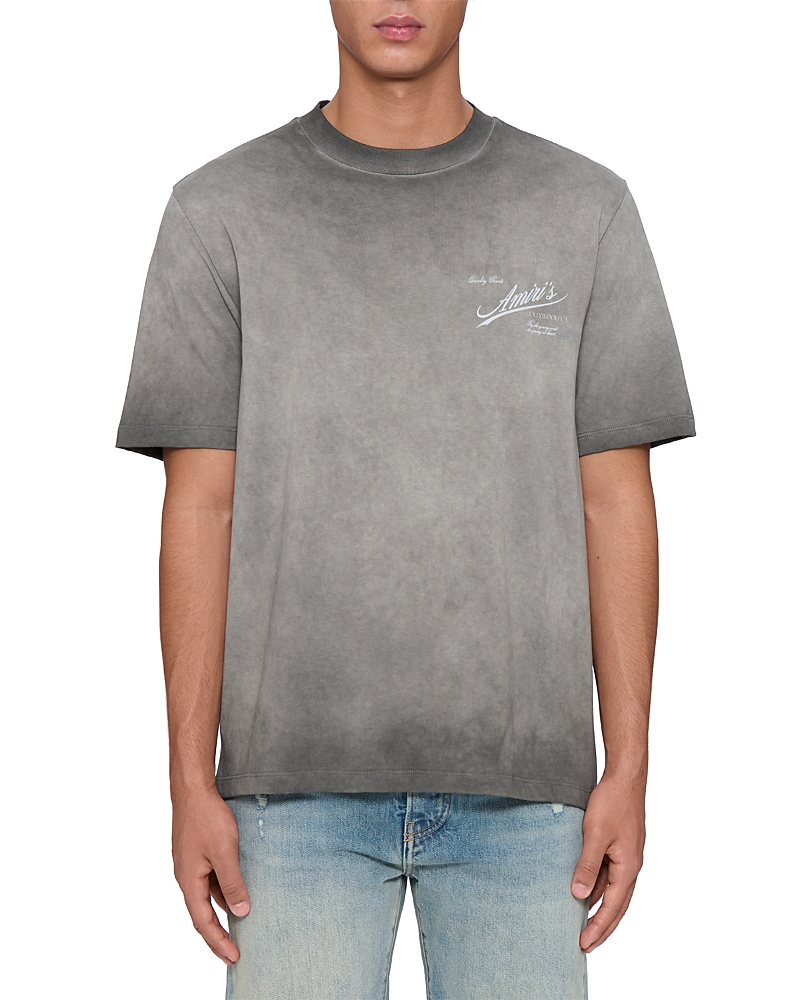 amiri Logo Patch Crewneck Cotton T-Shirt