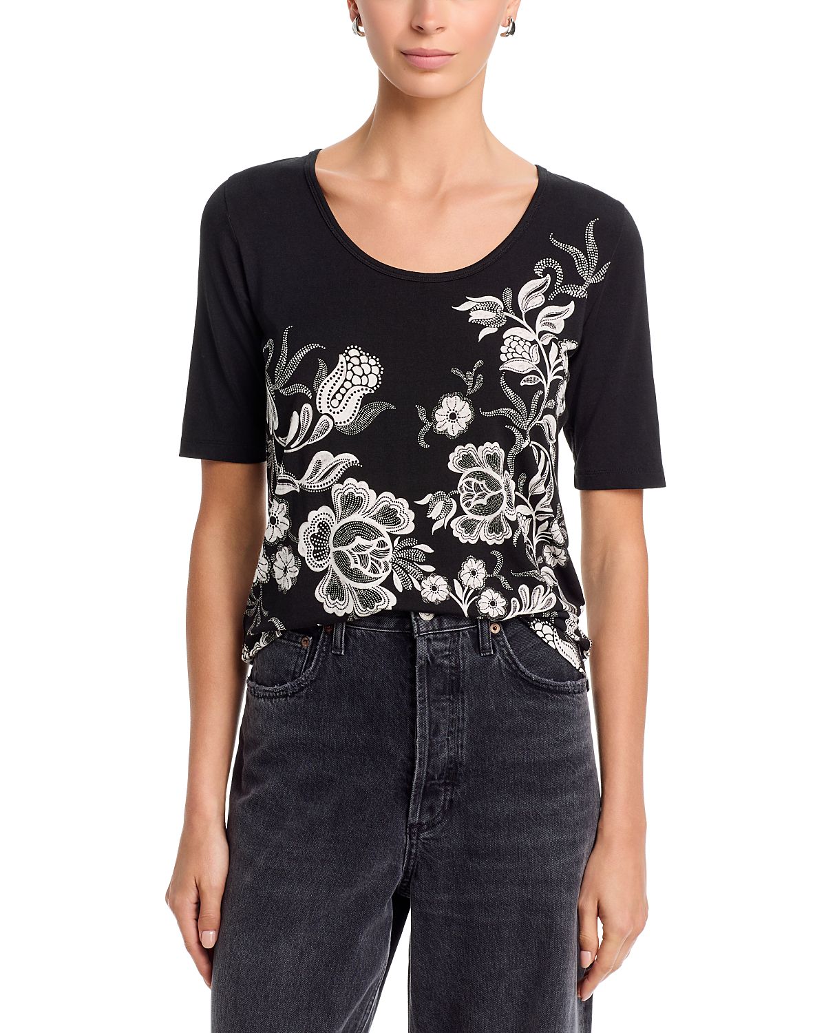 Johnny Was The Janie Favorite Scoop Neck Fitted Tee