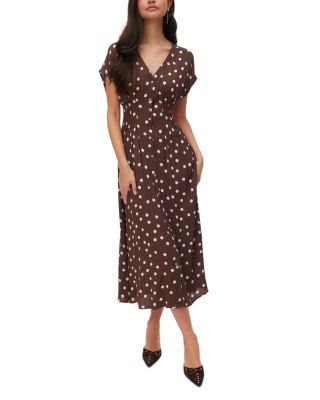 V Neck Dolman Sleeve Dress - thumbnail 2