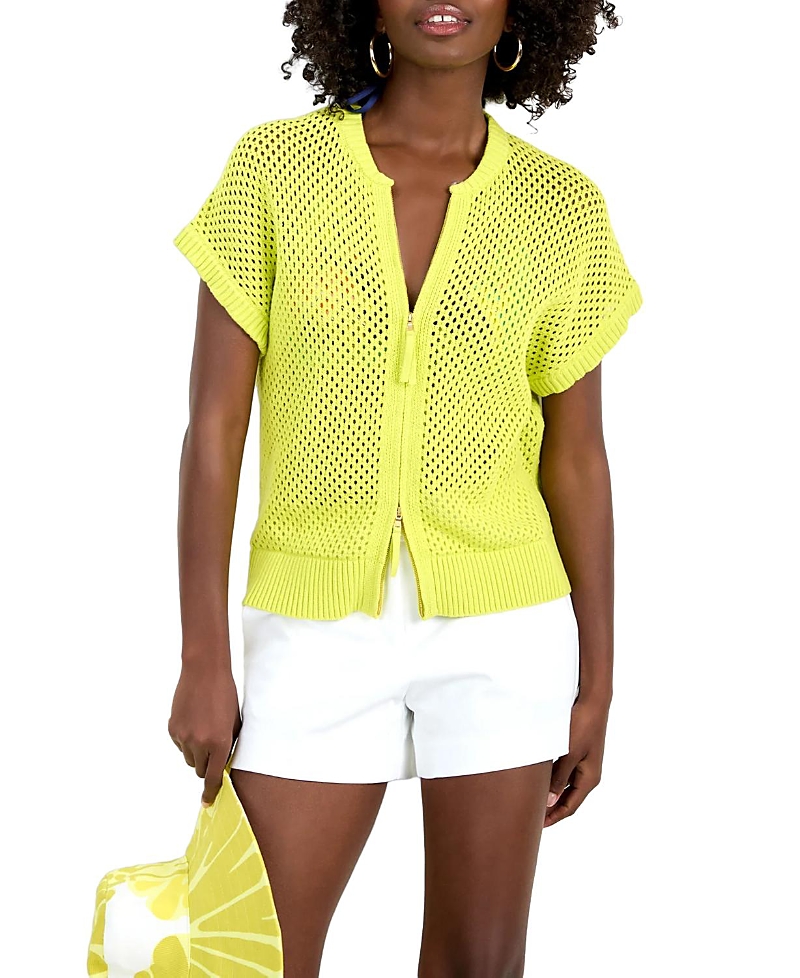Trina Turk Hana Zip Cardigan