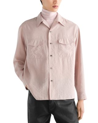 Orchid Silk Blend Pocket Shirt