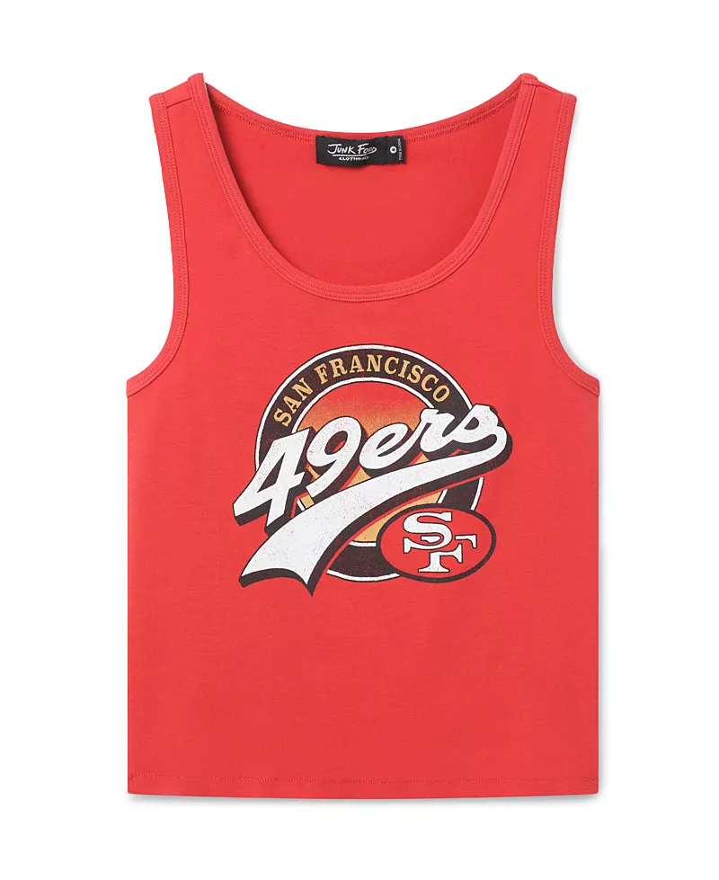 Junk Food Clothing Women's San Francisco 49ers Cropped Tank