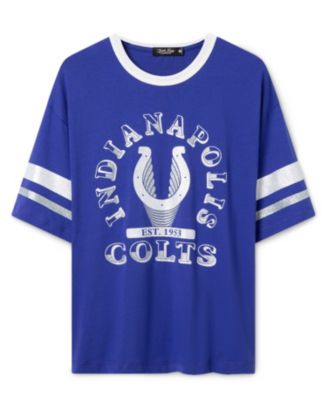  Women's NFL Indianapolis Colts Glitter Boxy Ringer