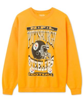  Unisex Pittsburgh Steelers Helmet Flea Market Crew Fleece Sweatshirt