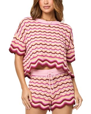 Sunchaser Scalloped Cover Up Crop Top & Sunchaser Scalloped Cover Up Shorts