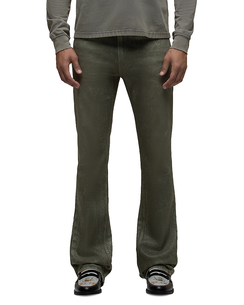 Hudson Walker Kick Flare 34 Jeans in Wax Olive