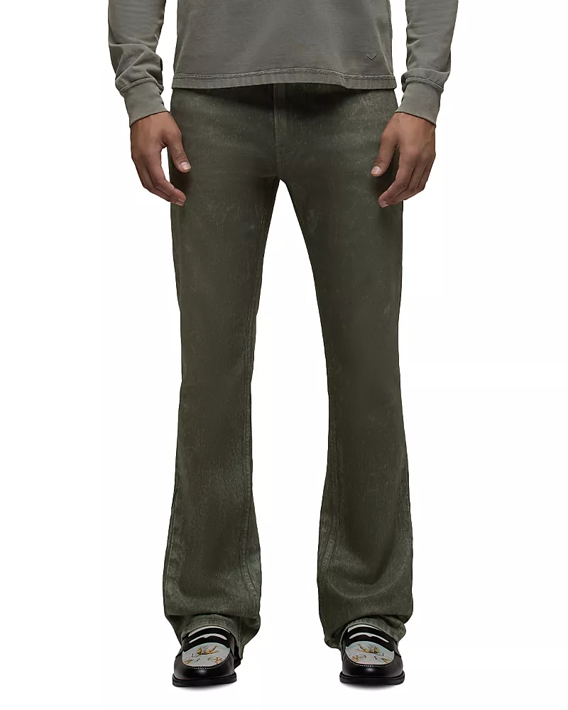 Hudson Walker Kick Flare 34 Jeans in Wax Olive