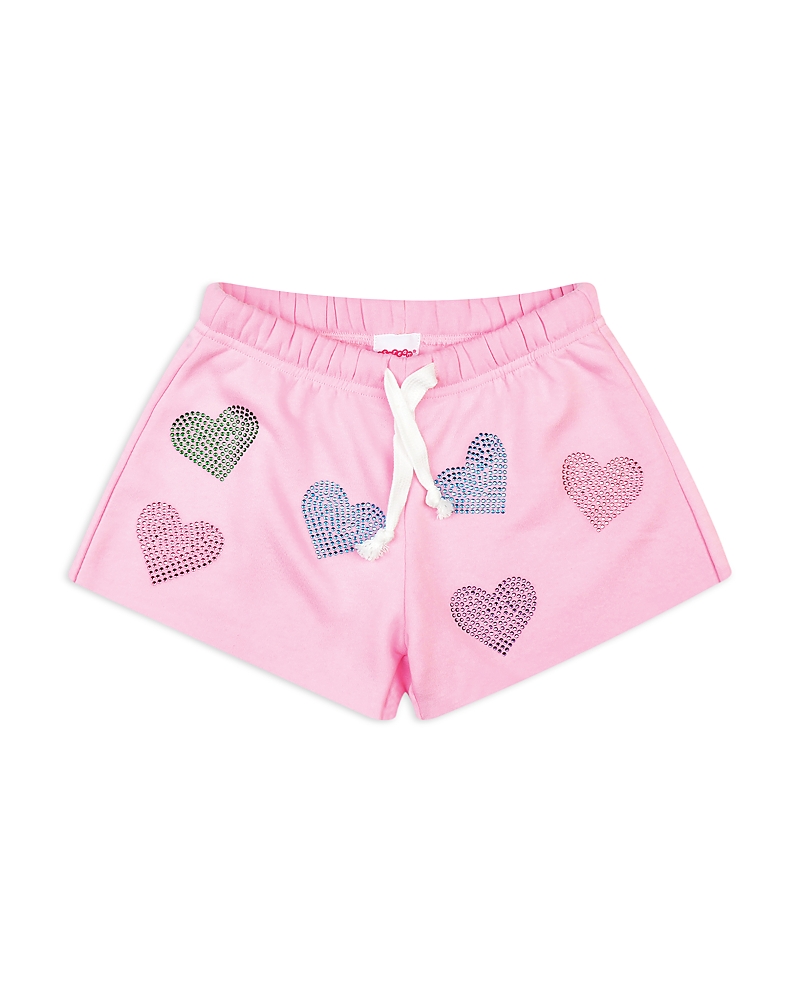 Iscream Girls' Sparkling Hearts Sweat Shorts - Little Kid, Big Kid