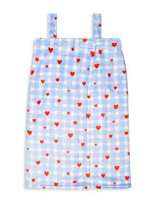 Girls' Gingham Hearts Spa Wrap - Little Kid, Big Kid