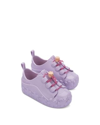 Mini Melissa Girls' Bloomy Adjustable Toggle Sneakers Toddler, Little Kid
