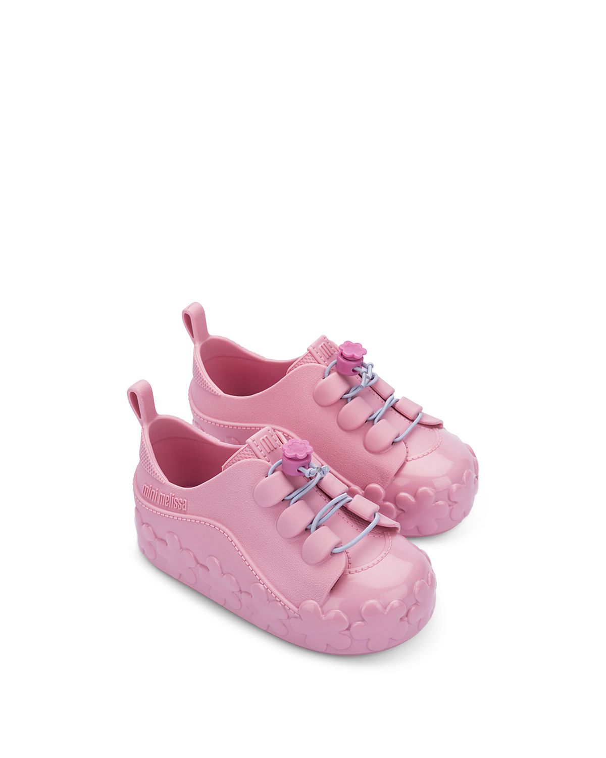 Mini Melissa Girls' Bloomy Adjustable Toggle Sneakers Toddler, Little Kid