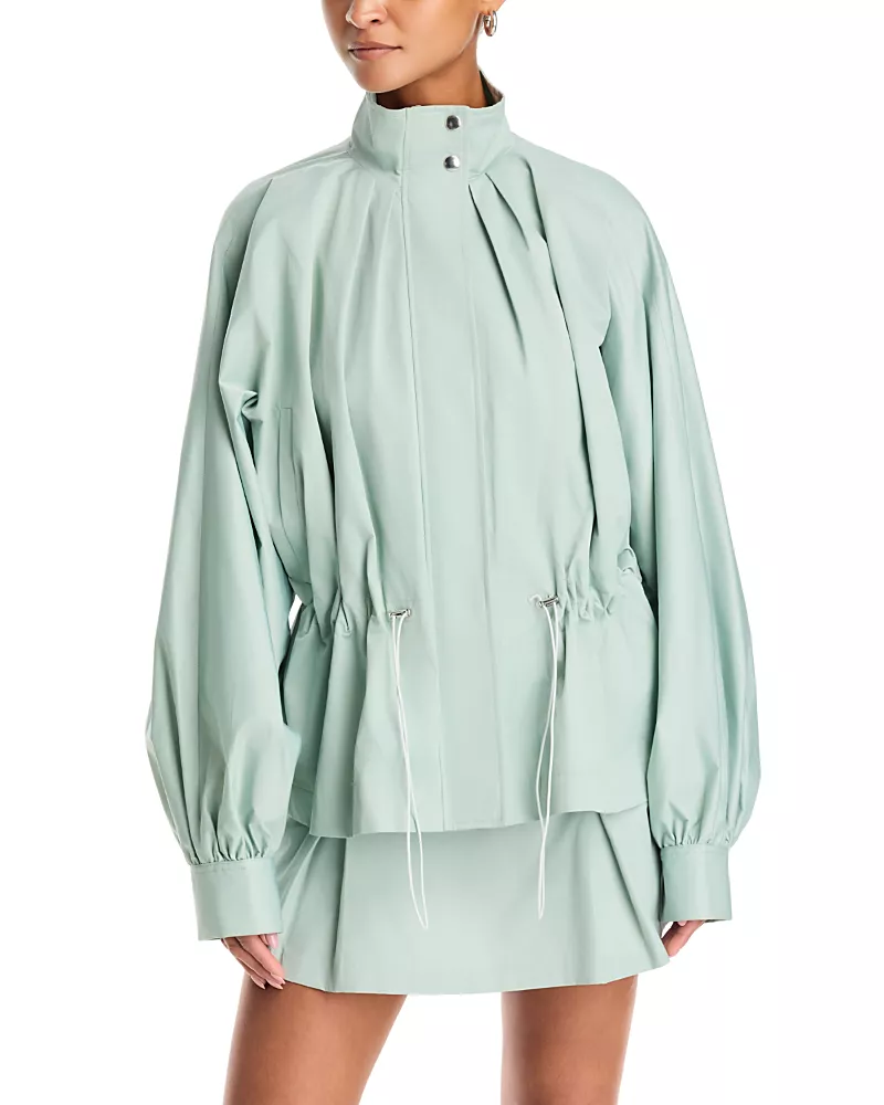 Aya Muse Xala Stand Collar Tie Waist Jacket