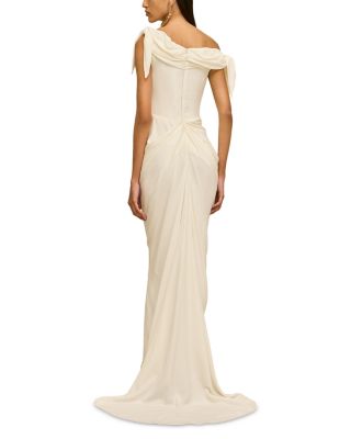 Nysa Off-The-Shoulder Silk Gown