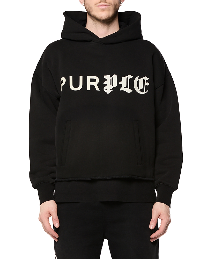 Purple Brand Old English Fleece Cotton Logo Hoodie