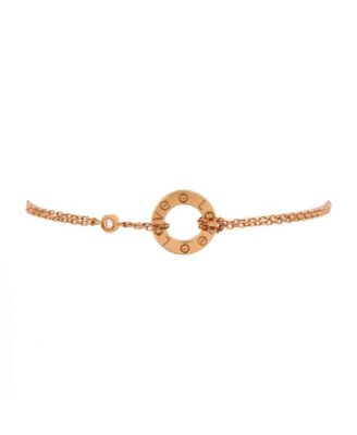  2 Diamonds Love Bracelet 18K Rose Gold with Diamonds