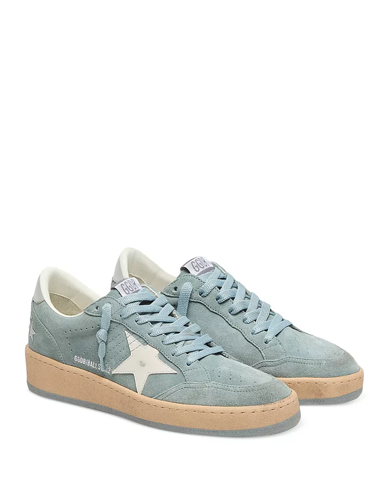 Golden Goose Women's Ballstar 2 Suede Lace Up Sneakers