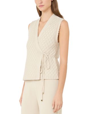 Mxmlembo Wool & Cashmere Sleeveless Wrap Top