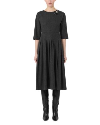 Smmtania Jersey Pleated Dress