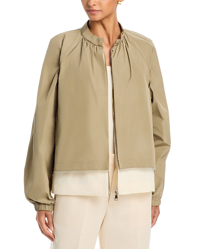 Fabiana Filippi Layered Hem Taffeta Bomber Jacket
