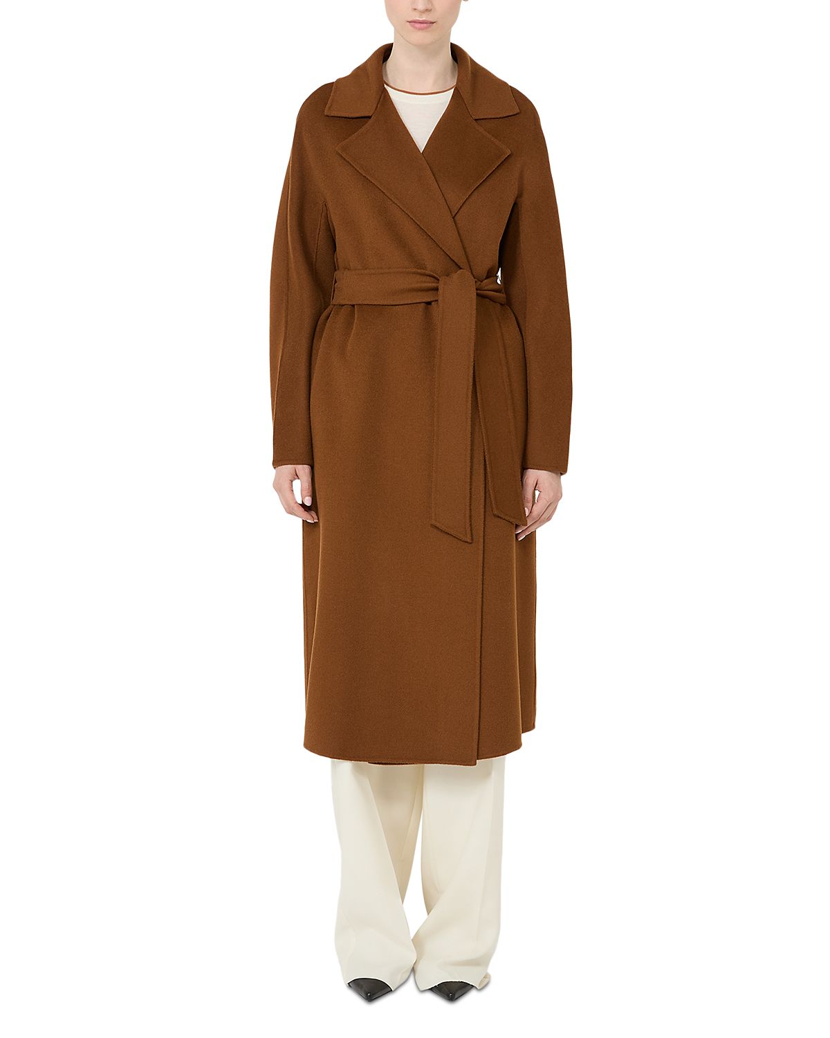 Max Mara Studio Mstcles Lapel Wrap Coat