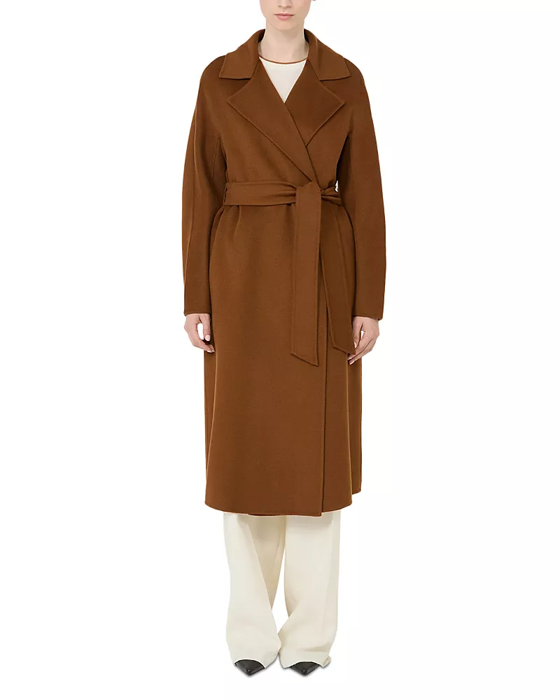 Max Mara Studio Mstcles Lapel Wrap Coat
