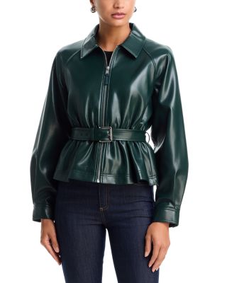 Briar Faux Leather Belted Jacket