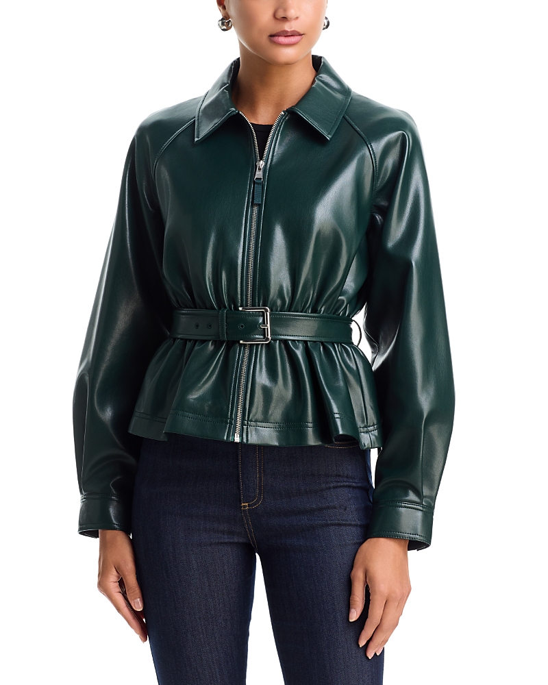 Cinq a Sept Briar Faux Leather Belted Jacket