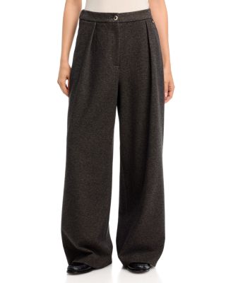 Diagonal Jacquard Wide Leg Pants