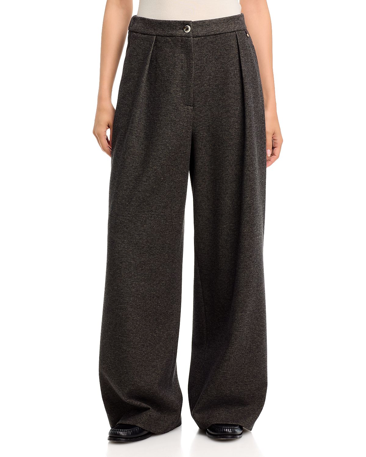 Herno Diagonal Jacquard Wide Leg Pants