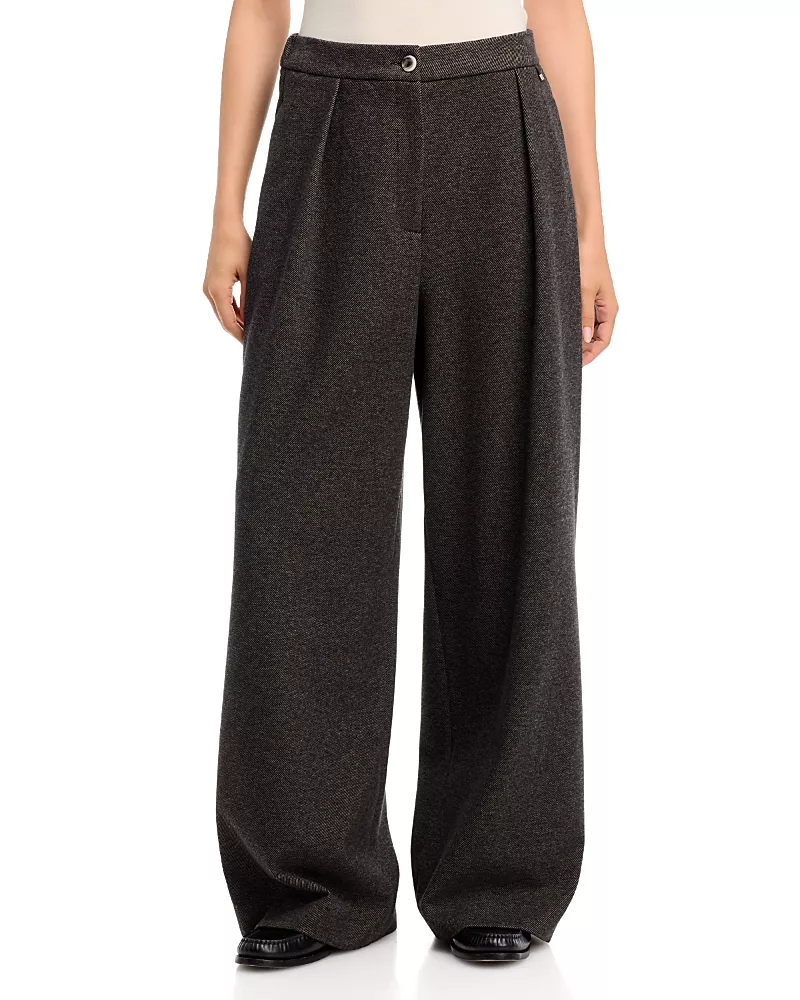 Herno Diagonal Jacquard Wide Leg Pants