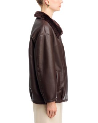 Classic Shearling Zip Front Jacket - thumbnail 5