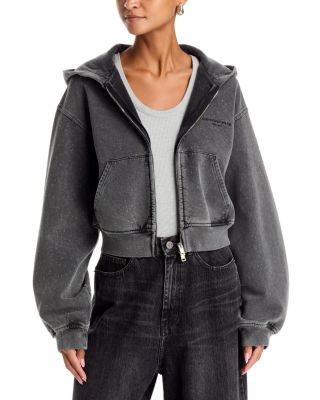 Zip Up Hoodie with Allover Hotfix