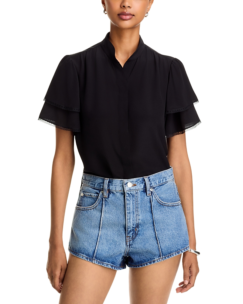 Frame The Silk Arcadia Tiered Sleeve Top