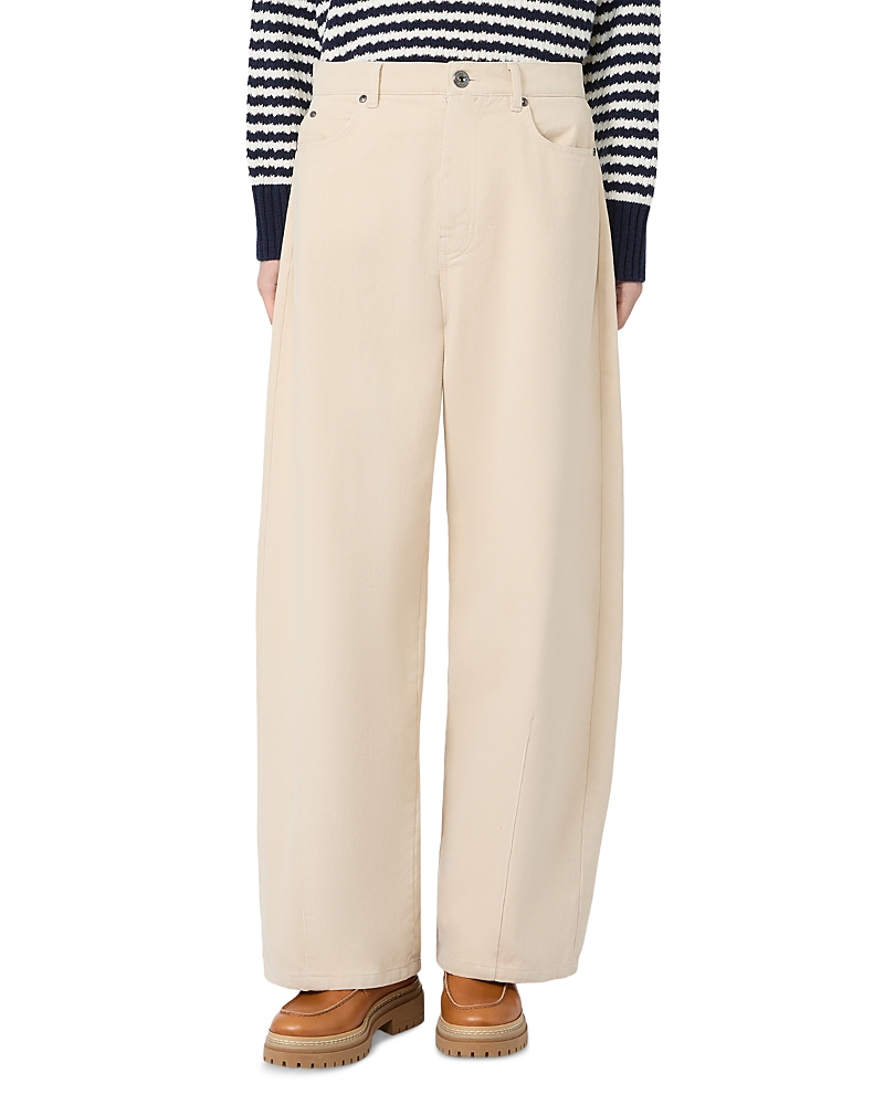 Weekend Max Mara Wkdordine Cotton Barrel Jeans in Ivory