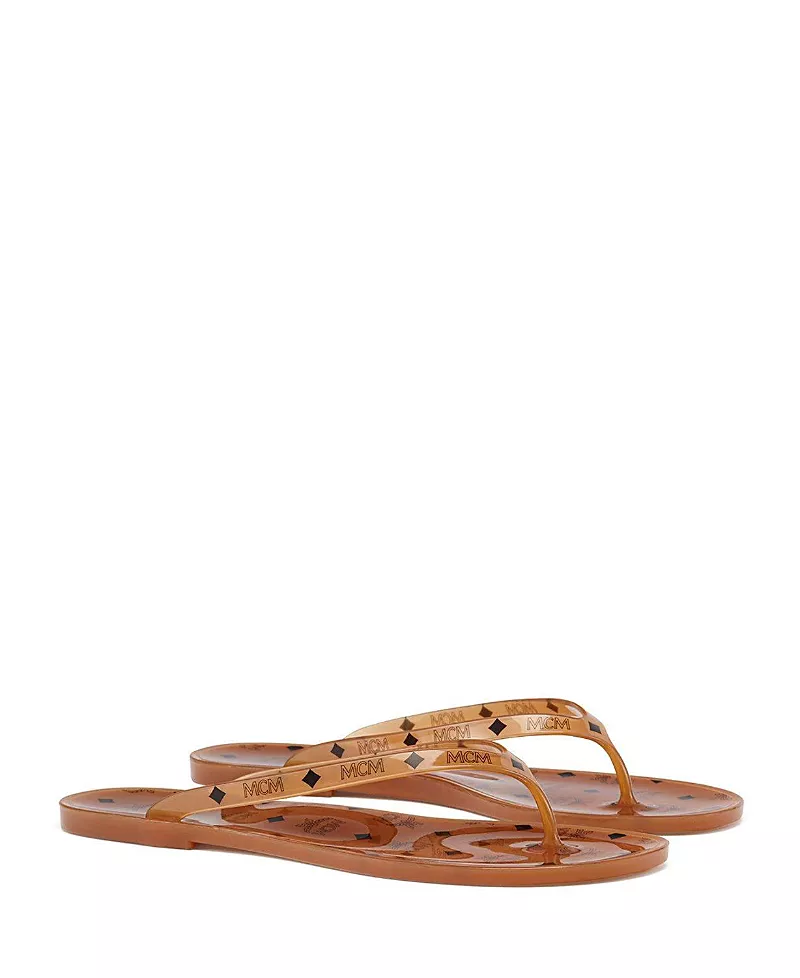 Mcm Women's Monogram Jelly Thong Sandals