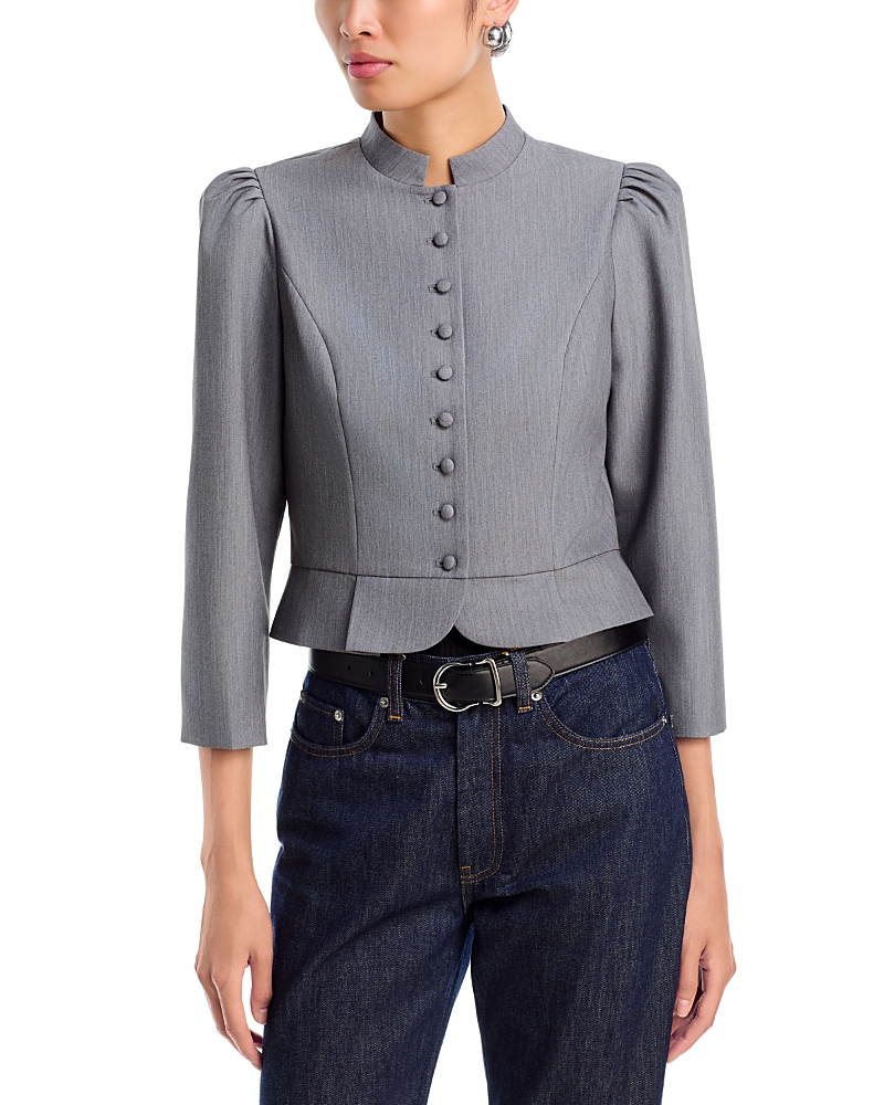 Wayf Kaelani Button Front Peplum Jacket