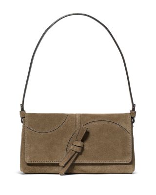 Loop Small Dot Patchwork Suede Shoulder Bag